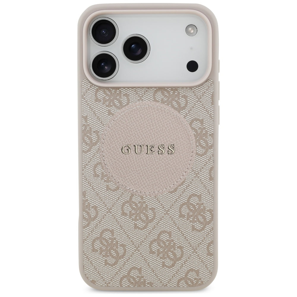 Custodia MagSafe per Apple iPhone 17 Pro Max, Guess, 4G Circle Classic Logo, Rosa