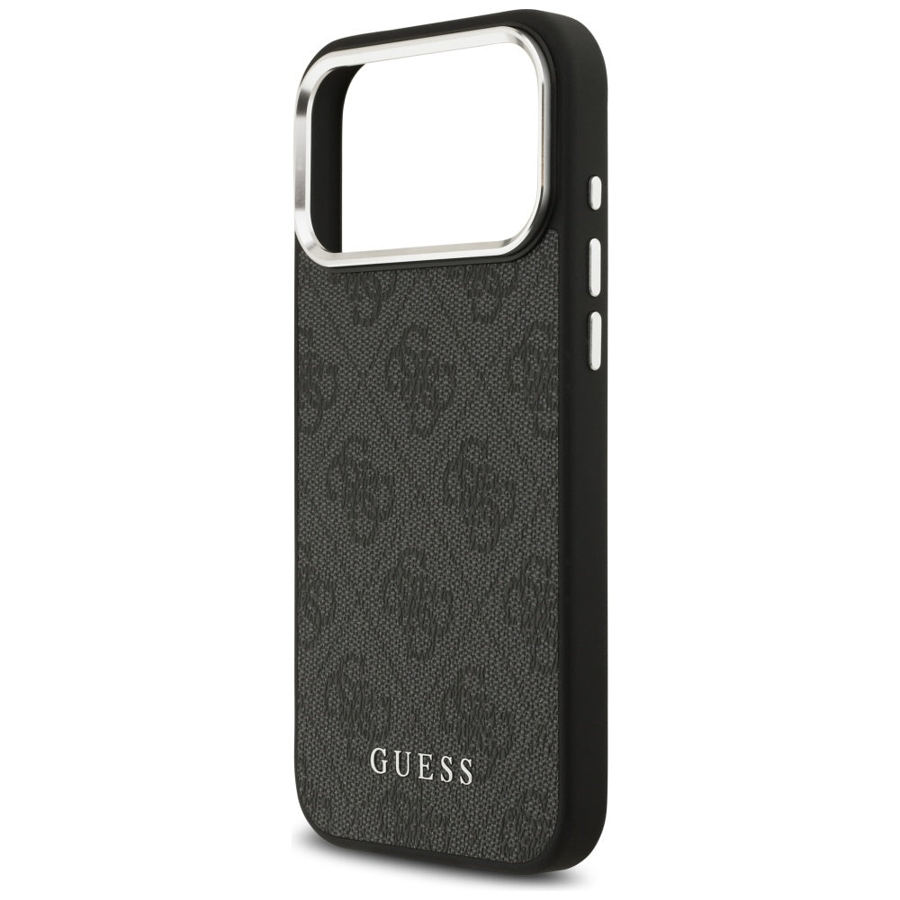Custodia MagSafe per Apple iPhone 17 Pro Max, Guess, 4G Classic Logo, Nera