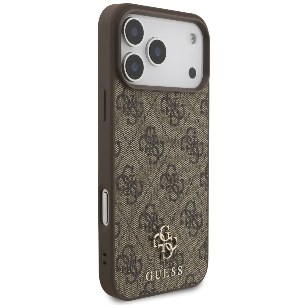 Custodia MagSafe per Apple iPhone 17 Pro Max, Guess, 4G Small and Classic Logo, Marrone