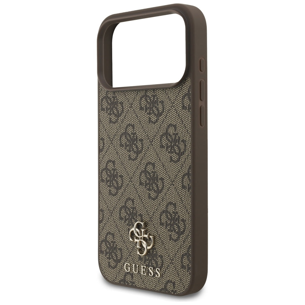 Custodia MagSafe per Apple iPhone 17 Pro Max, Guess, 4G Small and Classic Logo, Marrone