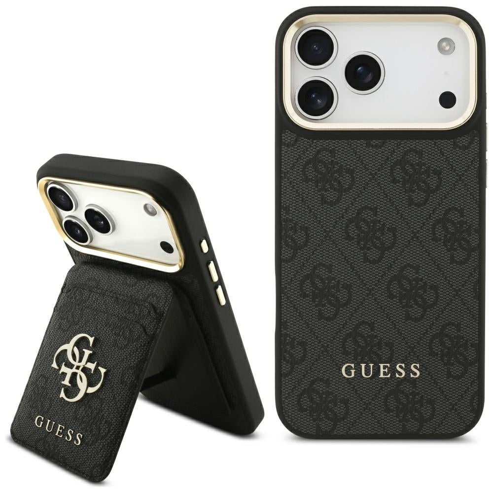 Custodia MagSafe per Apple iPhone 17 Pro Max, Guess, Cardslot 4G, Nera