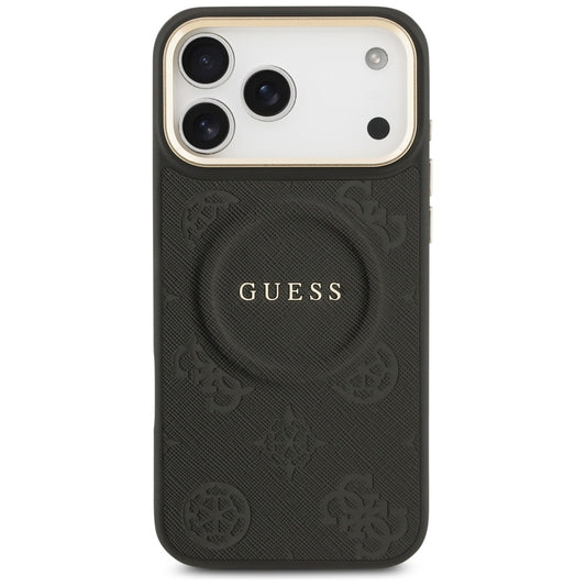 Custodia MagSafe per Apple iPhone 17 Pro Max, Guess, Peony Hot Stamp, Nera