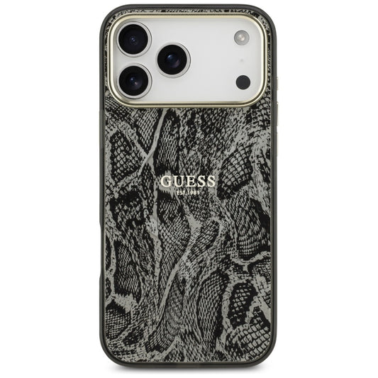 Custodia MagSafe per Apple iPhone 17 Pro Max, Guess, Motivo Pitone, Nera