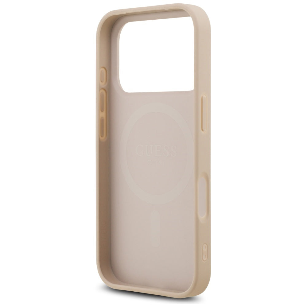 Custodia MagSafe per Apple iPhone 17 Pro Max, Guess, Saffiano Classic Logo, Rosa