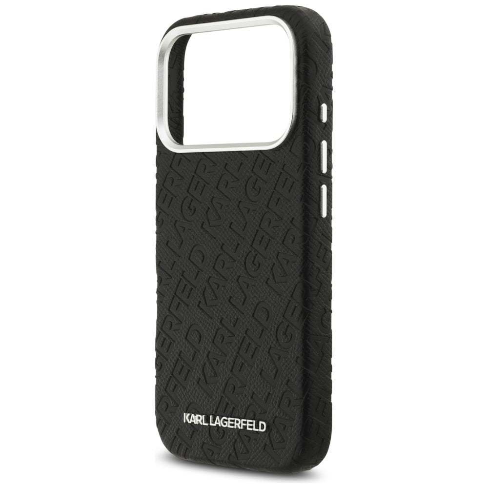 Custodia MagSafe per Apple iPhone 17 Pro Max, Karl Lagerfeld, FW Stamped Karl, Nera