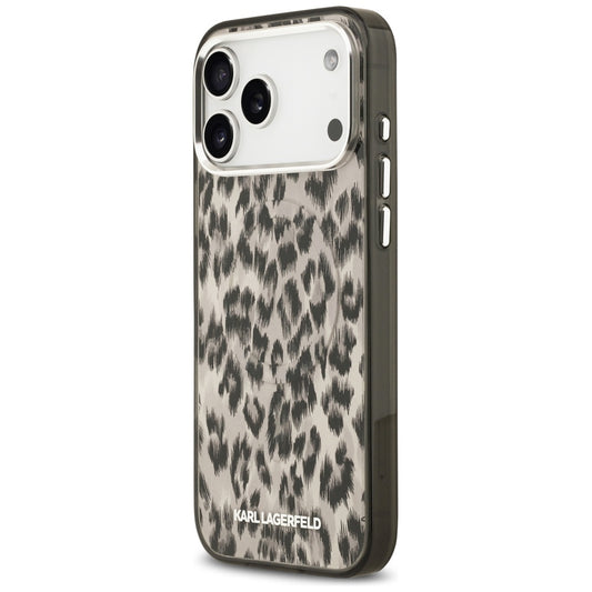 Custodia MagSafe per Apple iPhone 17 Pro Max, Karl Lagerfeld, IML Leopard Pattern, Marrone