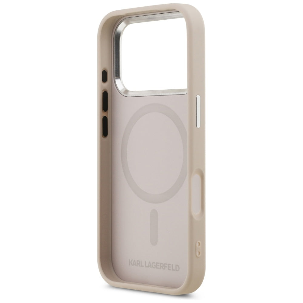 Custodia MagSafe per Apple iPhone 17 Pro Max, Karl Lagerfeld, Karl & Choupette Pins, Rosa