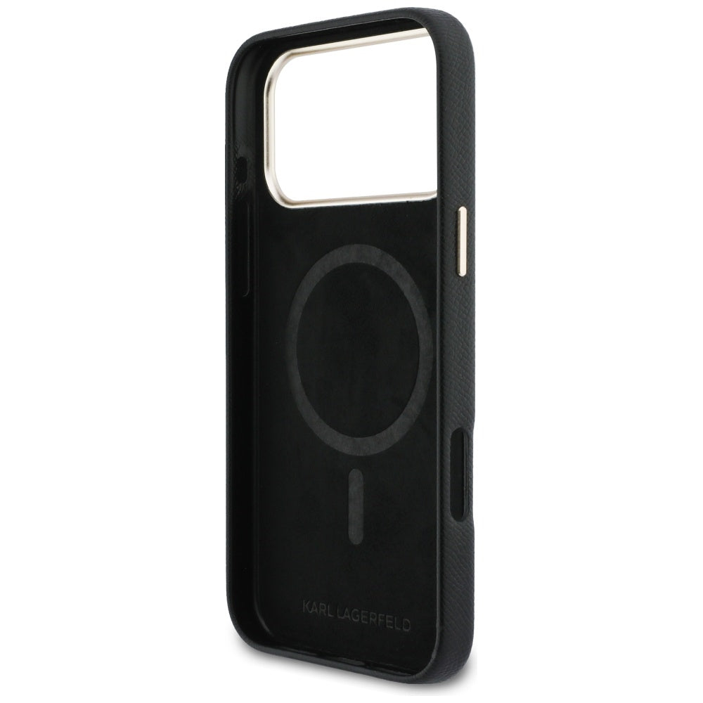 Custodia MagSafe per Apple iPhone 17 Pro Max, Karl Lagerfeld, Karl Head Logo, Nera