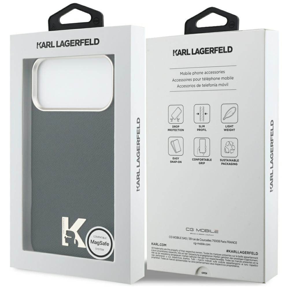 Custodia MagSafe per Apple iPhone 17 Pro Max, Karl Lagerfeld, Karl Head Logo, Nera