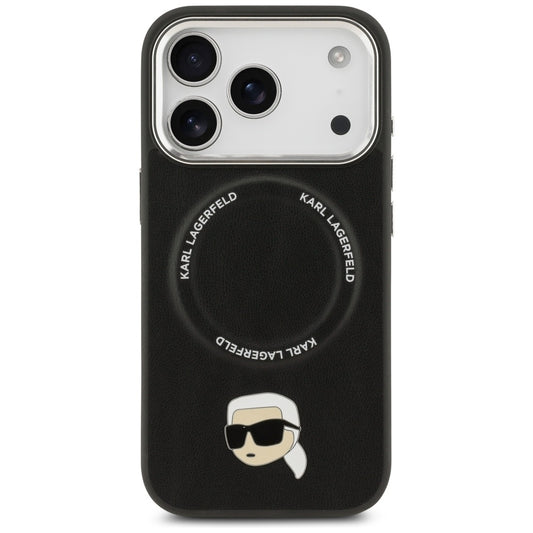 Custodia MagSafe per Apple iPhone 17 Pro Max, Karl Lagerfeld, Karl Pin, Nera