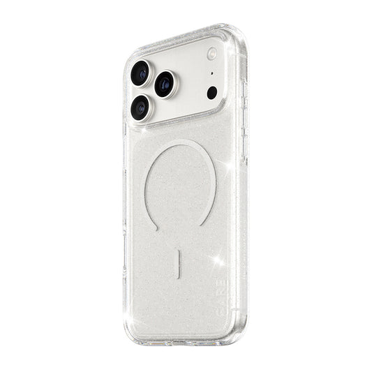 Custodia MagSafe per Apple iPhone 17 Pro Max, PanzerGlass, Care Urban Explorer Star Lit, Trasparente Bianca