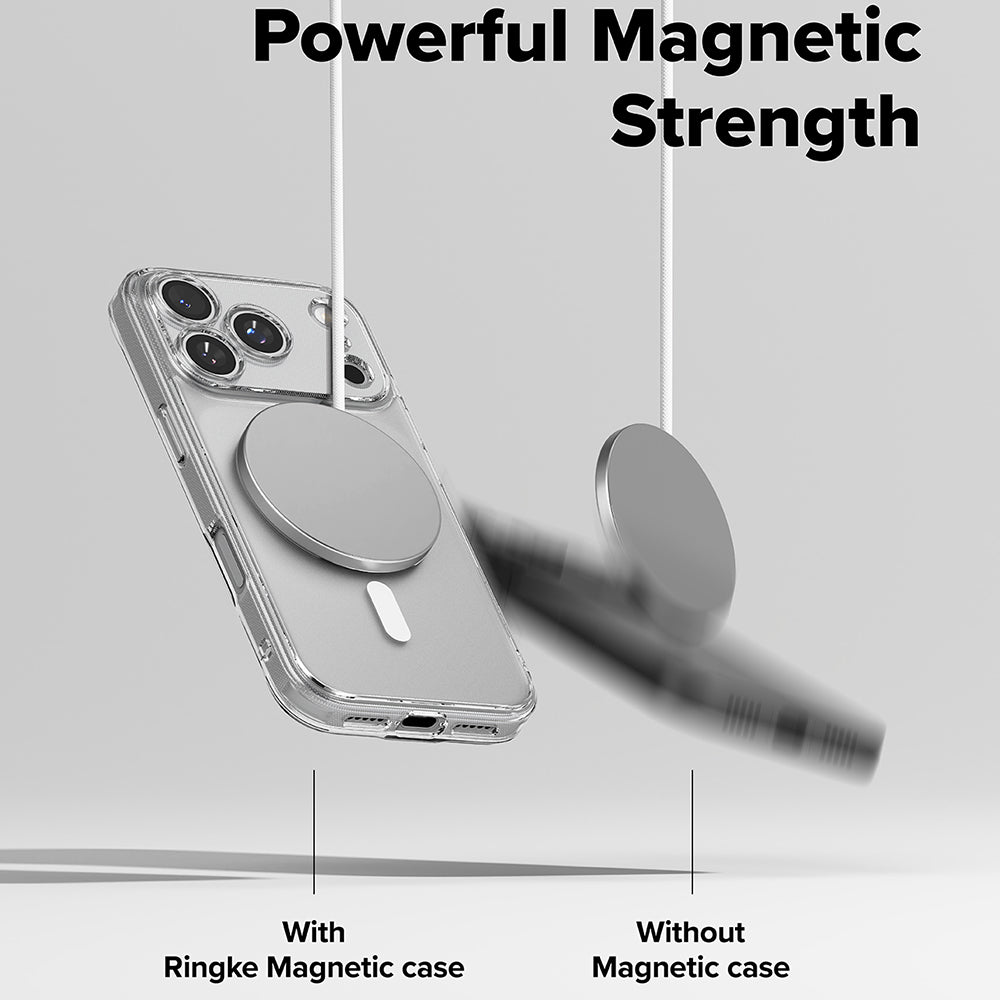 Custodia MagSafe per Apple iPhone 17 Pro Max, Ringke, Fusion, Trasparente Opaca