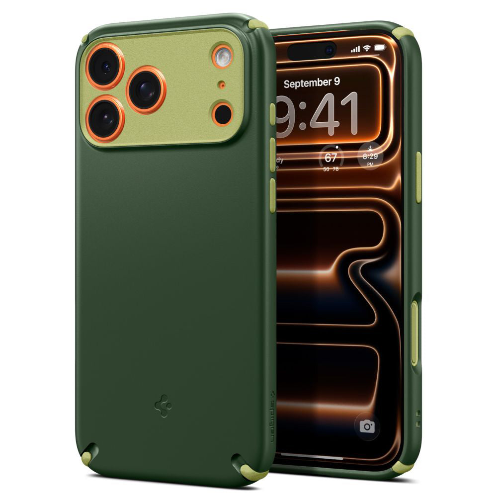 Custodia MagSafe per Apple iPhone 17 Pro Max, Spigen, Caseology Nano Pop Hybrid, Verde ACS11148