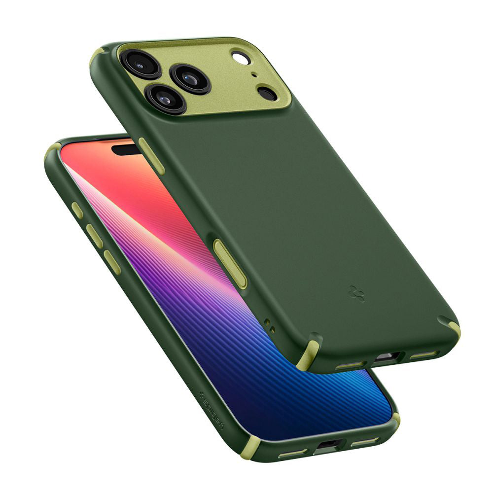 Custodia MagSafe per Apple iPhone 17 Pro Max, Spigen, Caseology Nano Pop Hybrid, Verde ACS11148