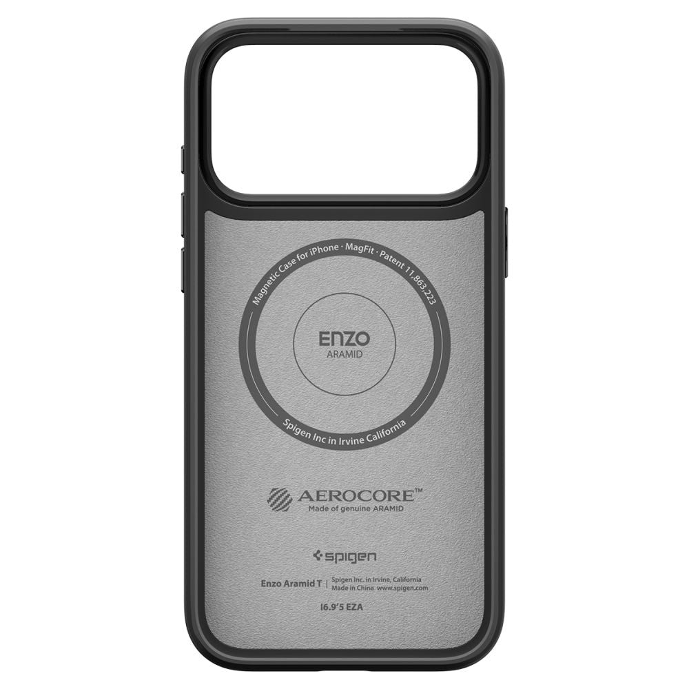 Custodia MagSafe per Apple iPhone 17 Pro Max, Spigen, Enzo Aramid T, Nera ACS09906