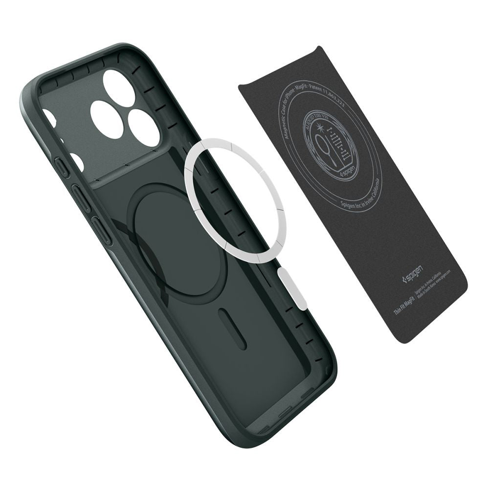 Custodia MagSafe per Apple iPhone 17 Pro Max, Spigen, Thin Fit, Verde ACS10275