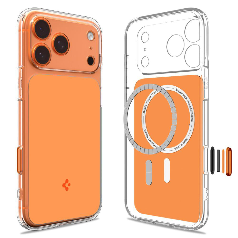 Custodia MagSafe per Apple iPhone 17 Pro Max, Spigen, Ultra Hybrid T, Arancione ACS10474