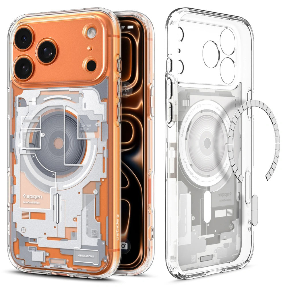 Custodia MagSafe per Apple iPhone 17 Pro Max, Spigen, Ultra Hybrid Zero One, Bianca ACS10287