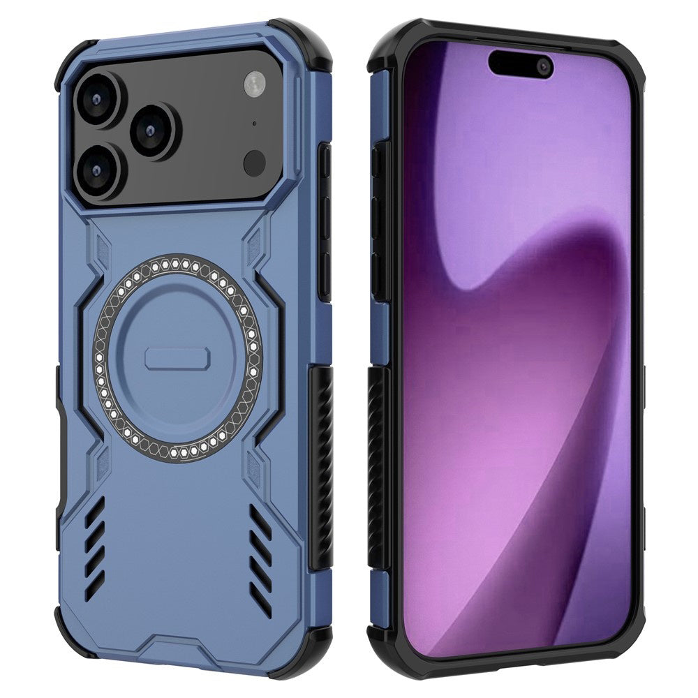 Custodia MagSafe per Apple iPhone 17 Pro Max, Techsuit, ArmorMag, Blu