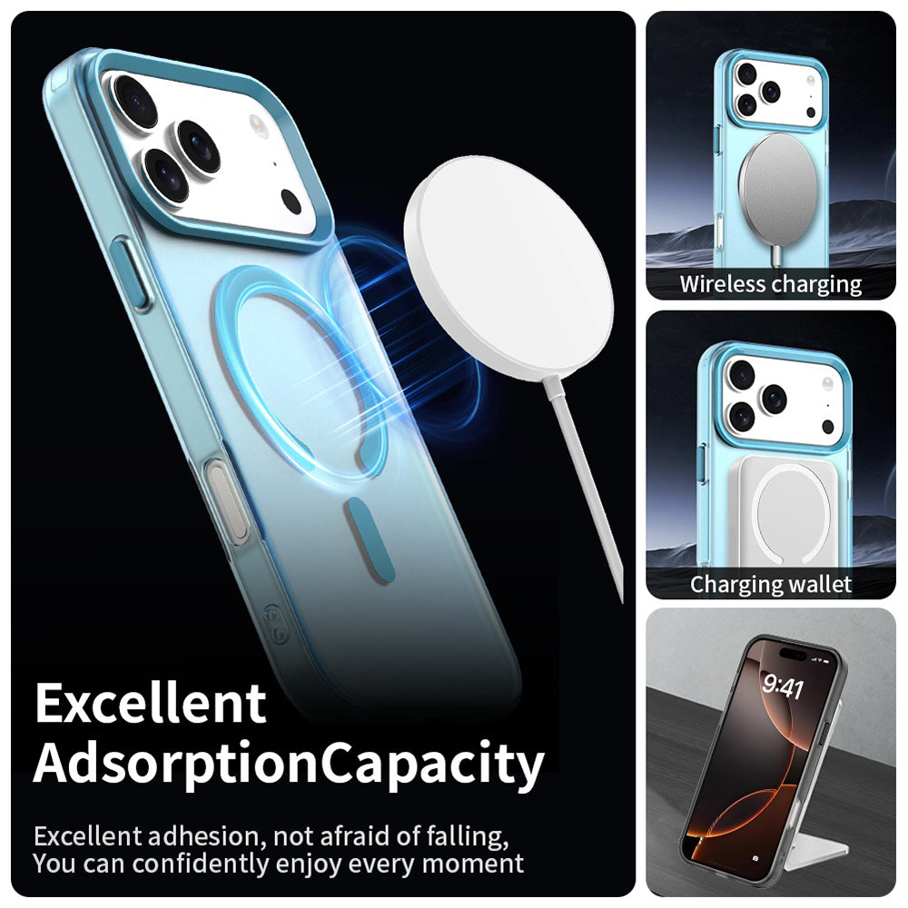 Custodia MagSafe per Apple iPhone 17 Pro Max, Techsuit, CandyCase, Blu