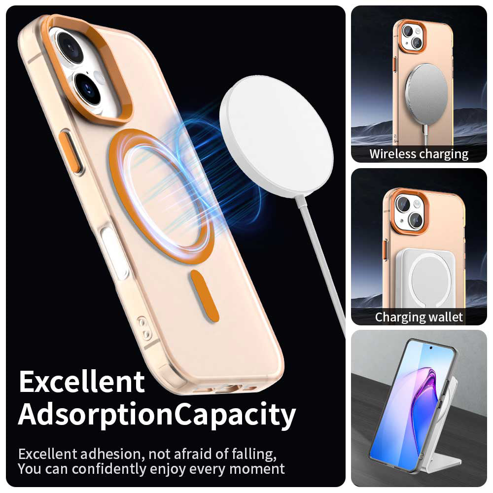 Custodia MagSafe per Apple iPhone 17 Pro Max, Techsuit, CandyCase, Arancione