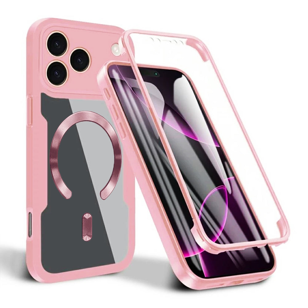 Custodia MagSafe per Apple iPhone 17 Pro Max, Techsuit, ColorVerse 360, Rosa