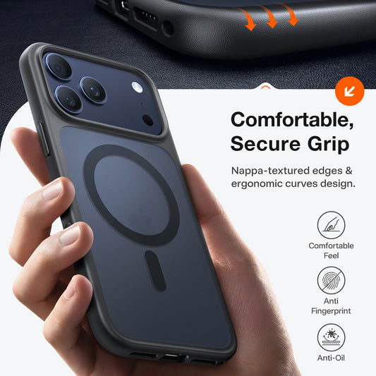 Custodia MagSafe per Apple iPhone 17 Pro Max, Torras, Guardian, Nera