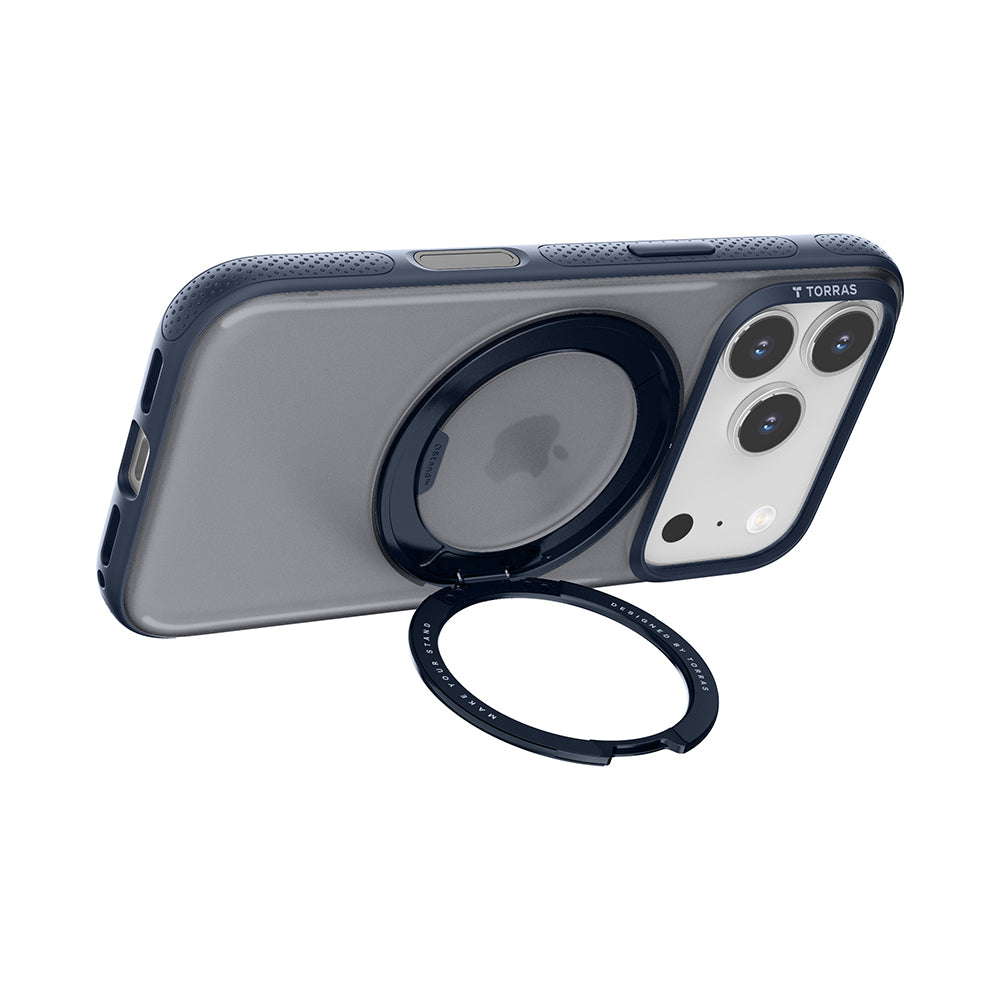 Custodia MagSafe per Apple iPhone 17 Pro Max, Torras, Ostand R Fitness, Blu navy