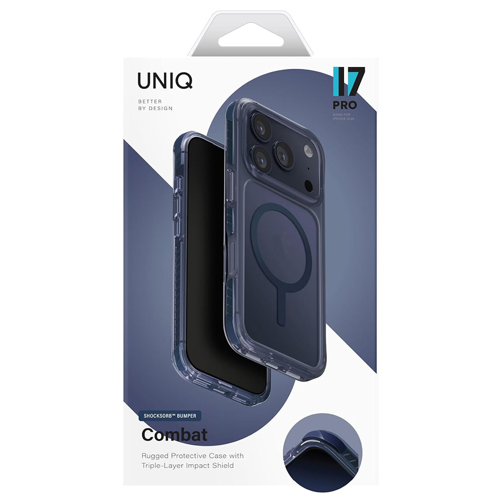 Custodia MagSafe per Apple iPhone 17 Pro Max, UNIQ, Combat MagClick, Bianca