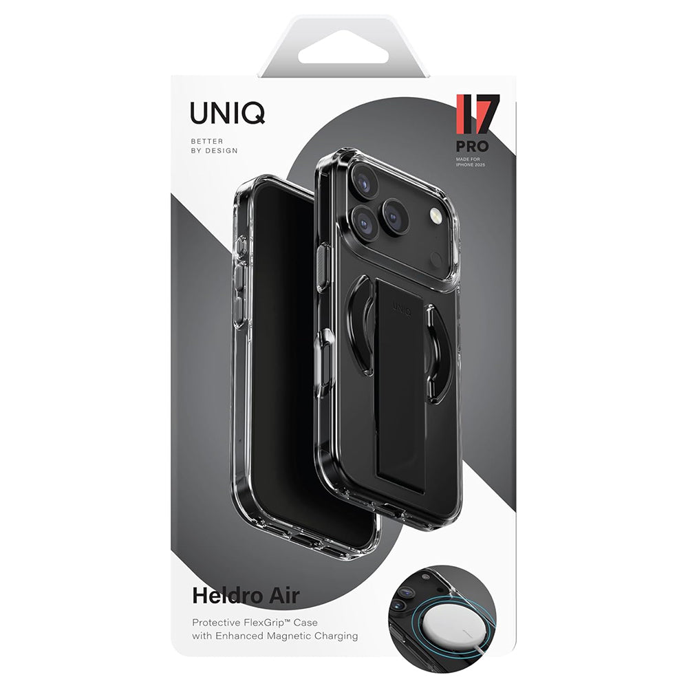 Custodia MagSafe per Apple iPhone 17 Pro Max, UNIQ, Heldro Air MagClick, Nera