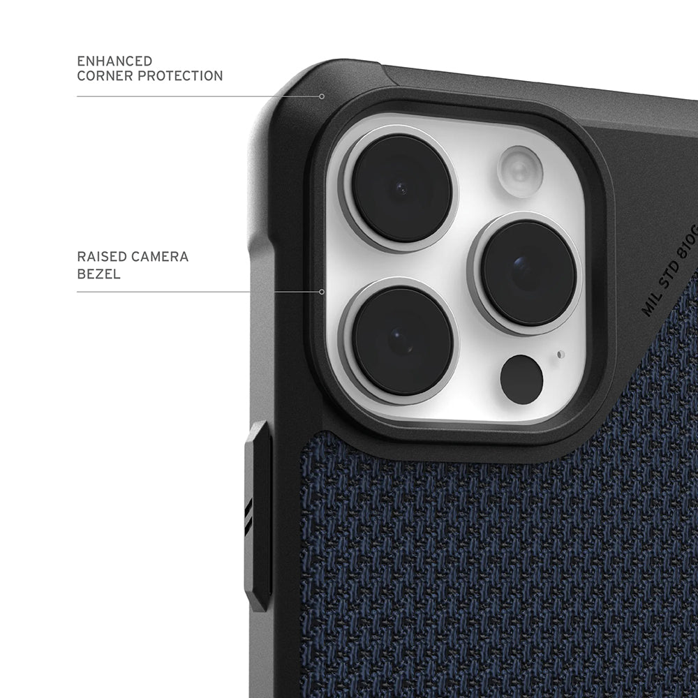Custodia MagSafe per Apple iPhone 17 Pro Max, Urban Armor Gear, Metropolis LT Kevlar, Blu marino