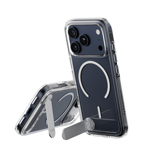 Custodia MagSafe per Apple iPhone 17 Pro, PanzerGlass, con Supporto Kickstand, Trasparente
