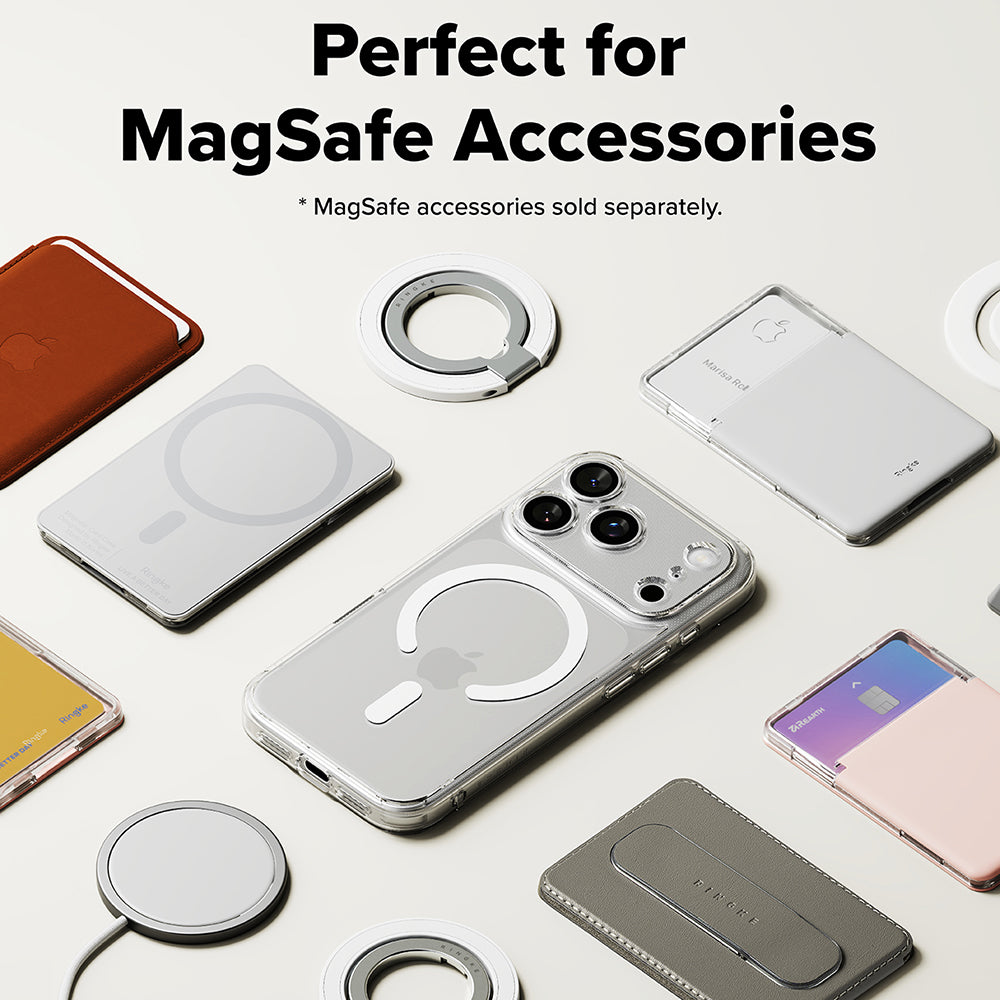 Custodia MagSafe per Apple iPhone 17 Pro, Ringke, Fusion, Trasparente Opaca