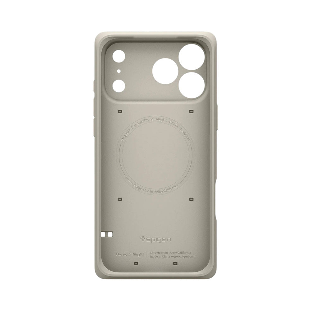 Custodia MagSafe per Apple iPhone 17 Pro, Spigen, Classic LS, Crema ACS10479