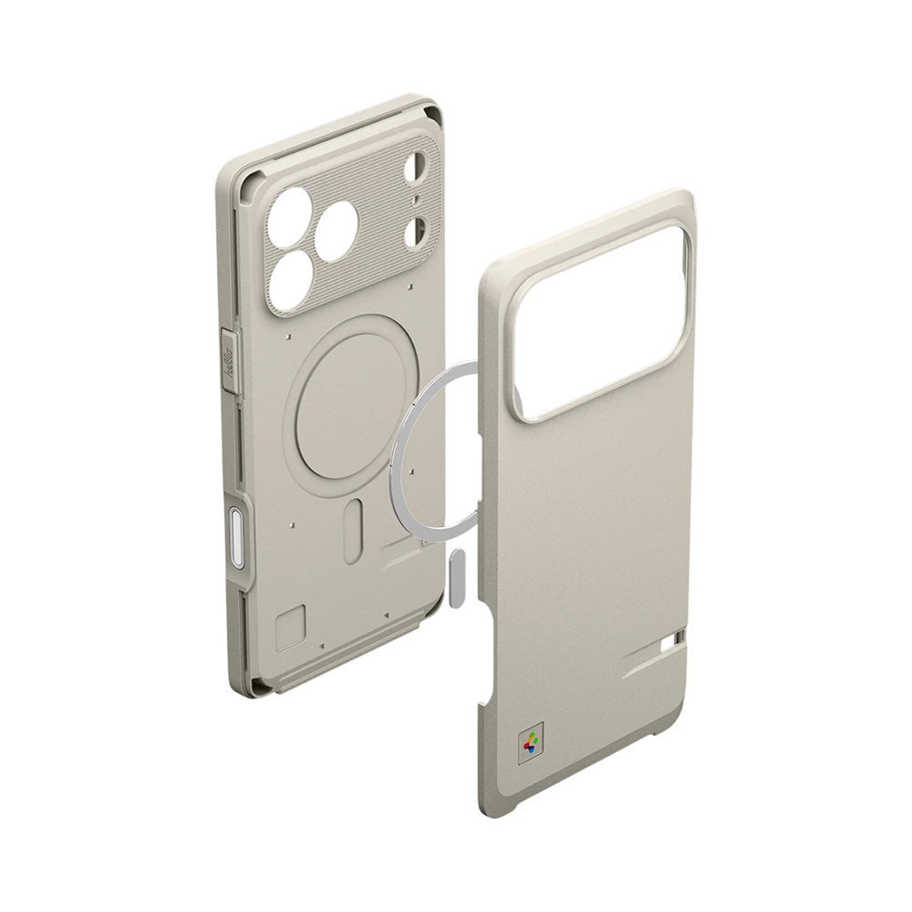 Custodia MagSafe per Apple iPhone 17 Pro, Spigen, Classic LS, Crema ACS10479
