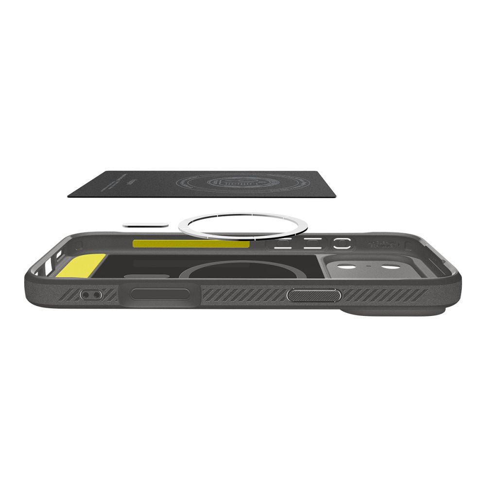 Custodia MagSafe per Apple iPhone 17 Pro, Spigen, Rugged Armor, Grigio ACS10330