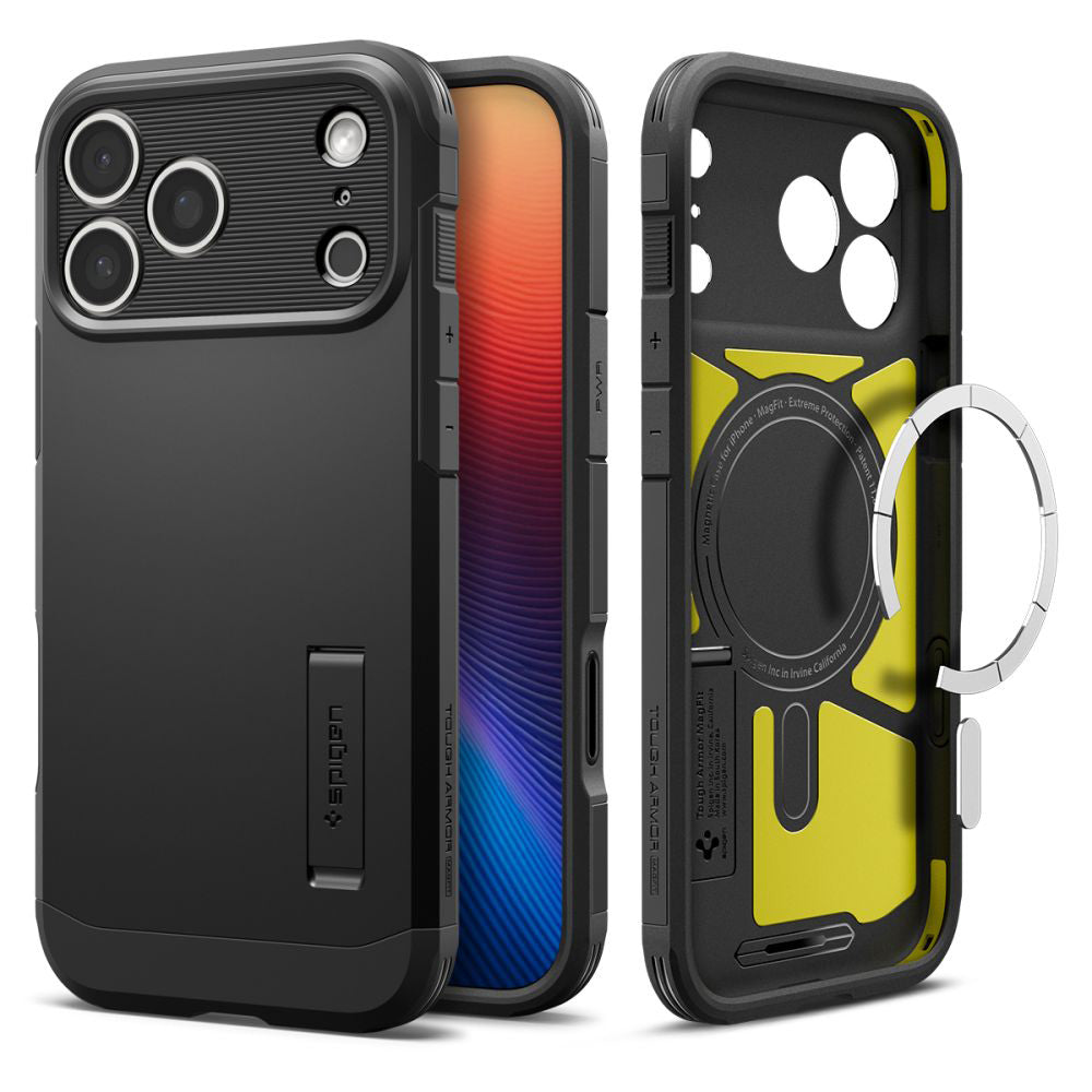 Custodia MagSafe per Apple iPhone 17 Pro, Spigen, Tough Armor T, Nera ACS10361