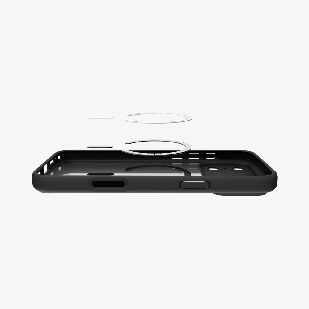Custodia MagSafe per Apple iPhone 17 Pro, Spigen, Ultra Hybrid, Nera Arancione Satinata ACS10483