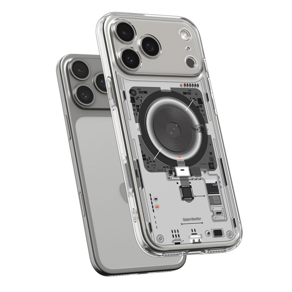 Custodia MagSafe per Apple iPhone 17 Pro, Spigen, Ultra Hybrid Neo One, Trasparente ACS10354