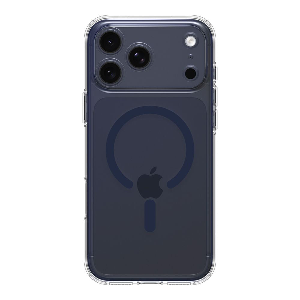 Custodia MagSafe per Apple iPhone 17 Pro, Spigen, Ultra Hybrid, Trasparente Blu Navy ACS11111