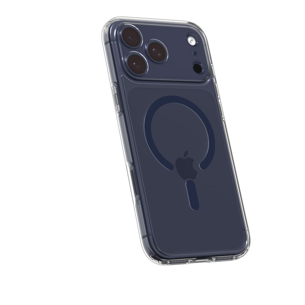 Custodia MagSafe per Apple iPhone 17 Pro, Spigen, Ultra Hybrid, Trasparente Blu Navy ACS11111