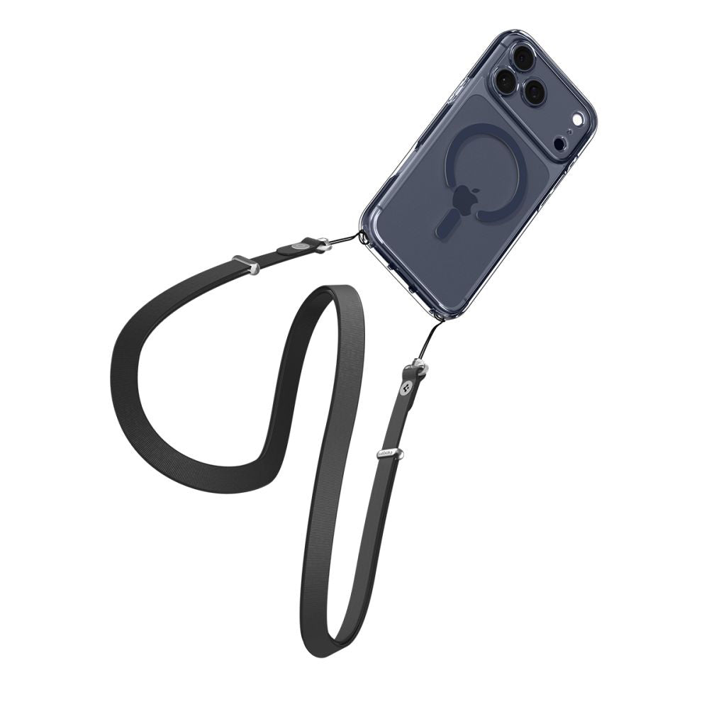 Custodia MagSafe per Apple iPhone 17 Pro, Spigen, Ultra Hybrid, Trasparente Blu Navy ACS11111