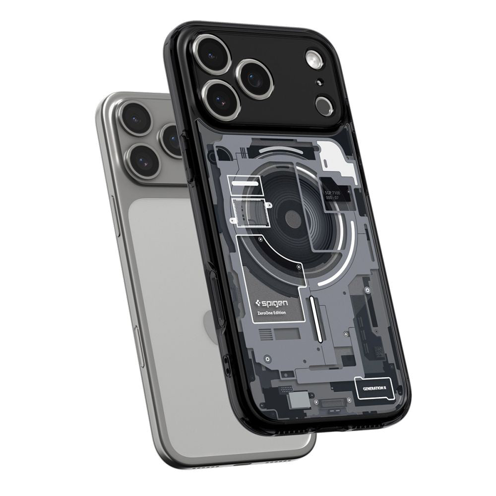 Custodia MagSafe per Apple iPhone 17 Pro, Spigen, Ultra Hybrid Zero One, Nera ACS10353