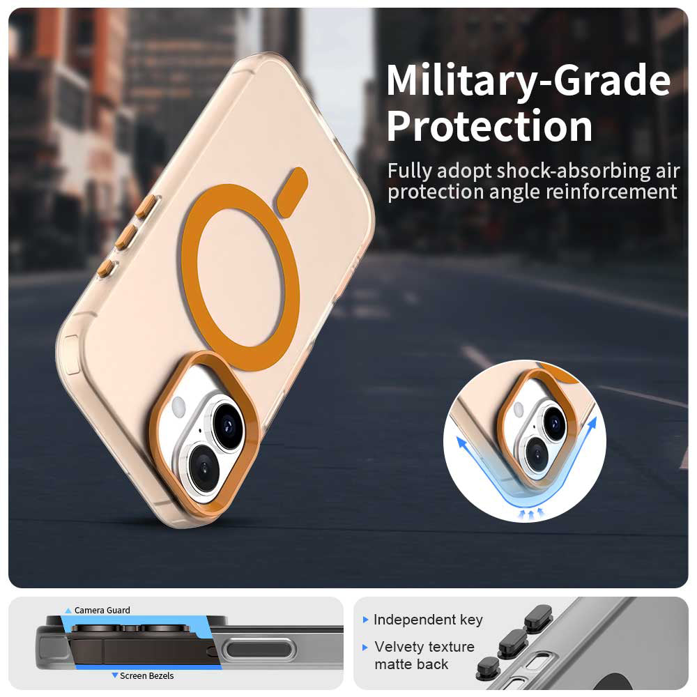 Custodia MagSafe per Apple iPhone 17 Pro, Techsuit, CandyCase, Arancione