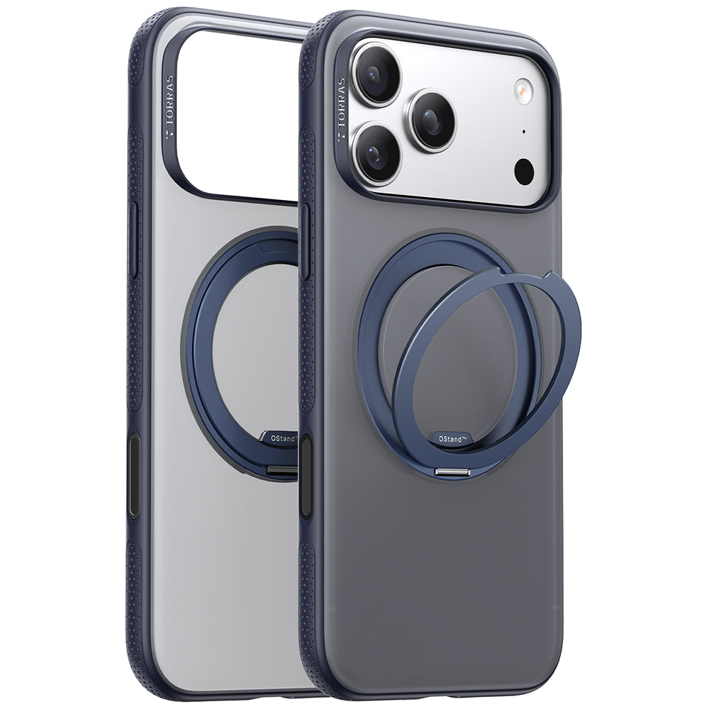 Custodia MagSafe per Apple iPhone 17 Pro, Torras, Ostand R Fitness, Blu navy