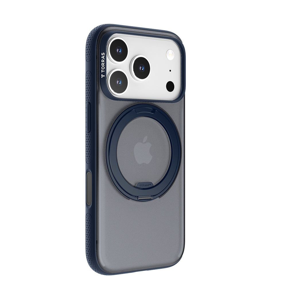 Custodia MagSafe per Apple iPhone 17 Pro, Torras, Ostand R Fitness, Blu navy