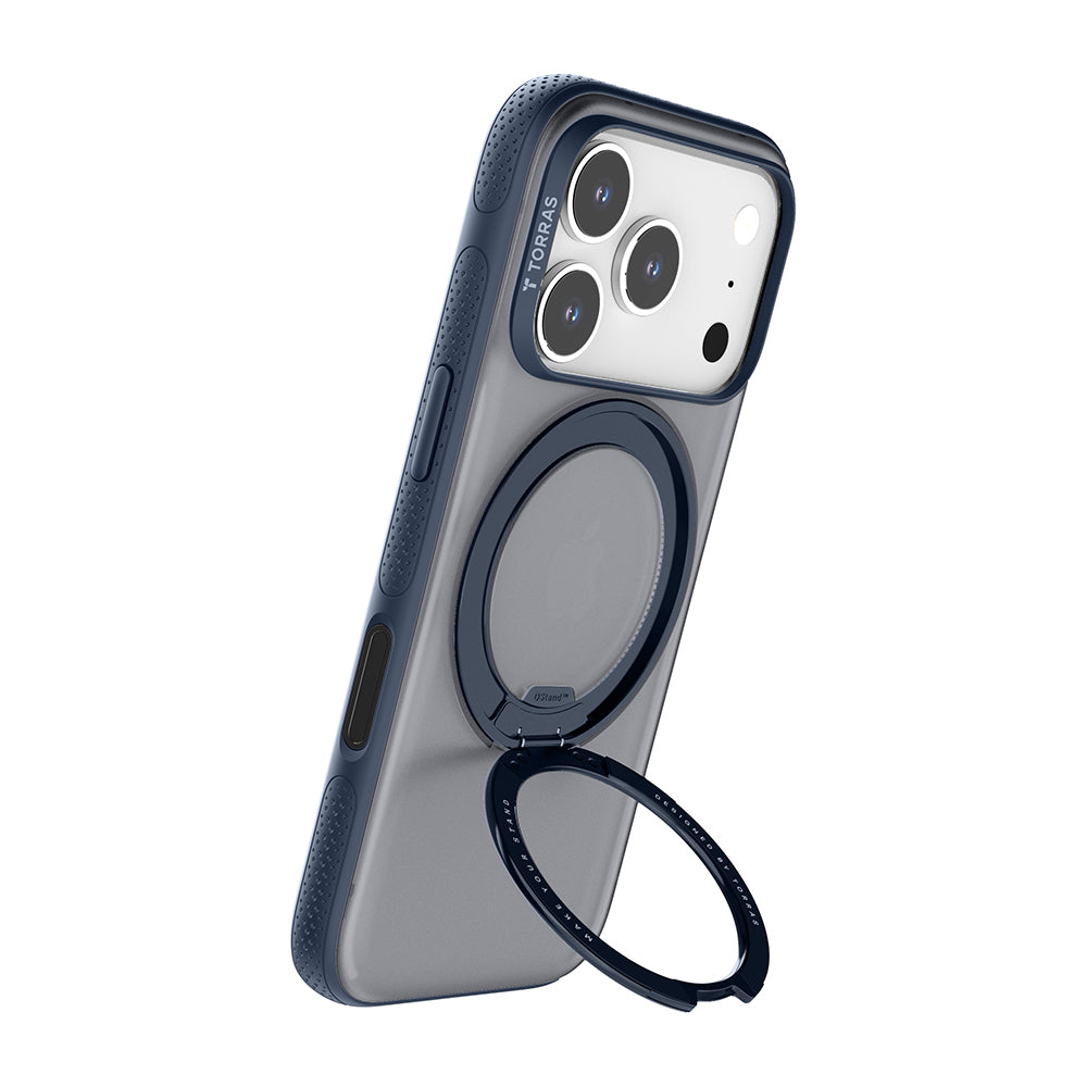 Custodia MagSafe per Apple iPhone 17 Pro, Torras, Ostand R Fitness, Blu navy