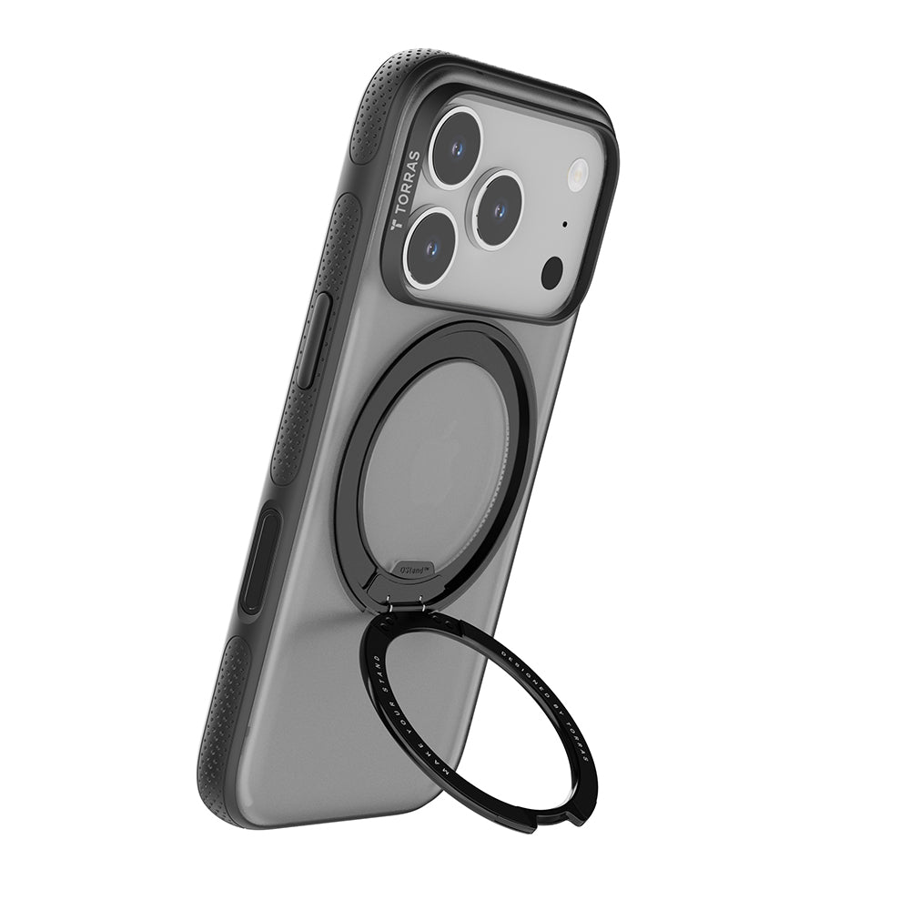 Custodia MagSafe per Apple iPhone 17 Pro, Torras, Ostand R Fitness, Nera