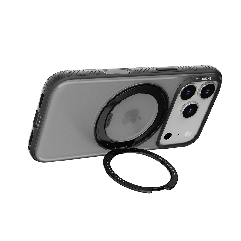 Custodia MagSafe per Apple iPhone 17 Pro, Torras, Ostand R Fitness, Nera