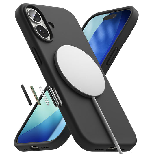 Custodia MagSafe per Apple iPhone 17, Ringke, Silicone, Nera